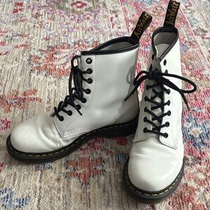 Dr. Martens White Combat Boots